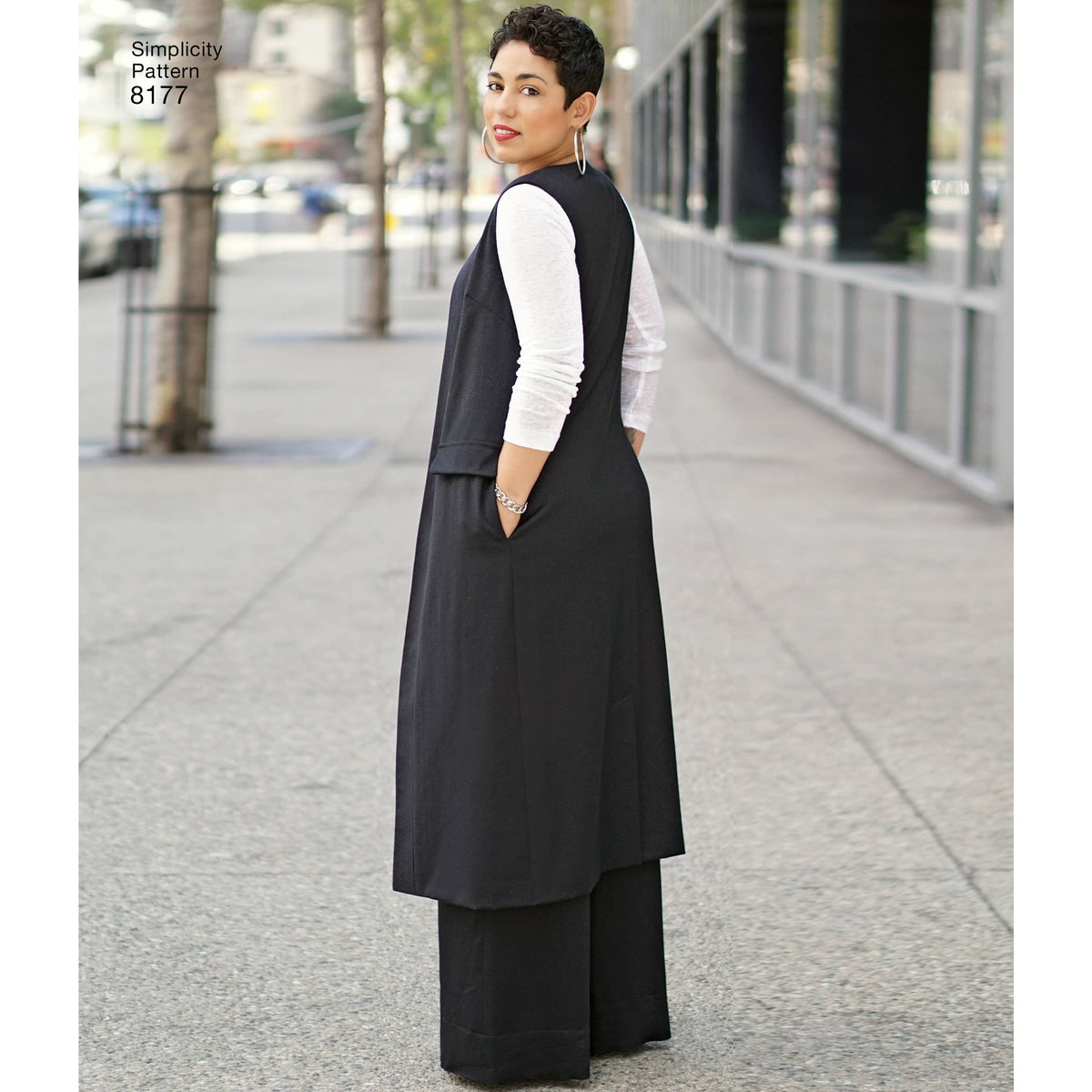 Simplicity Pattern 8177 Mimi G Style Trouser, Coat or Vest, and Knit Top for Women's and Plus Sizes