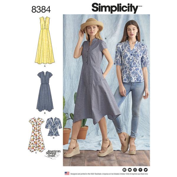 Simplicity Pattern 8384 Women’s Dress with Length Variations and Top