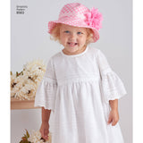 Simplicity Pattern 8563 Toddler Dresses and Hat
