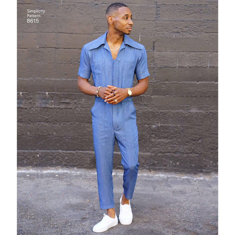 Simplicity Pattern 8615 Men's Vintage Jumpsuit and Overalls