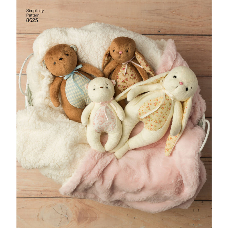 Pattern 8625 Stuffed Animals and Gift Bags
