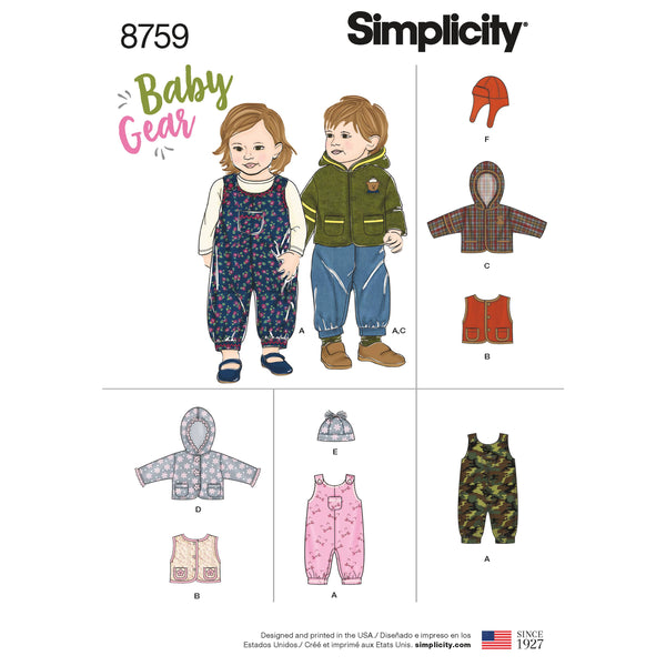 Pattern 8759 Babies Sportswear