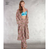 Pattern 8800 Misses' Robe, Pants, Top and Bralette