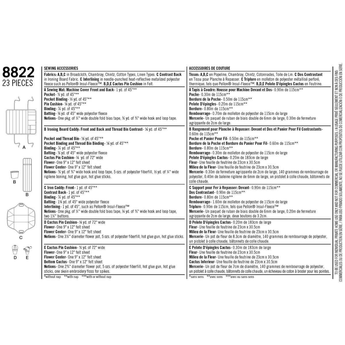 Pattern 8822 Sewing Accessories