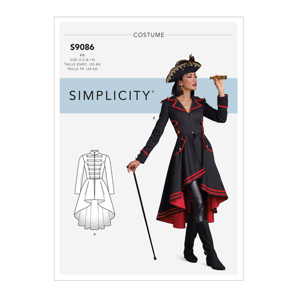 Simplicity Sewing Pattern S9086 Misses' Steampunk Costume Coats