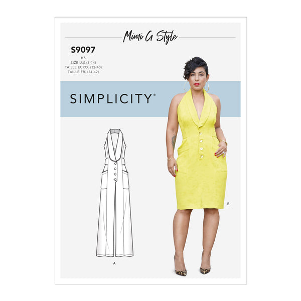 Simplicity Sewing Pattern S9097 Misses' Dress & Jumpsuit