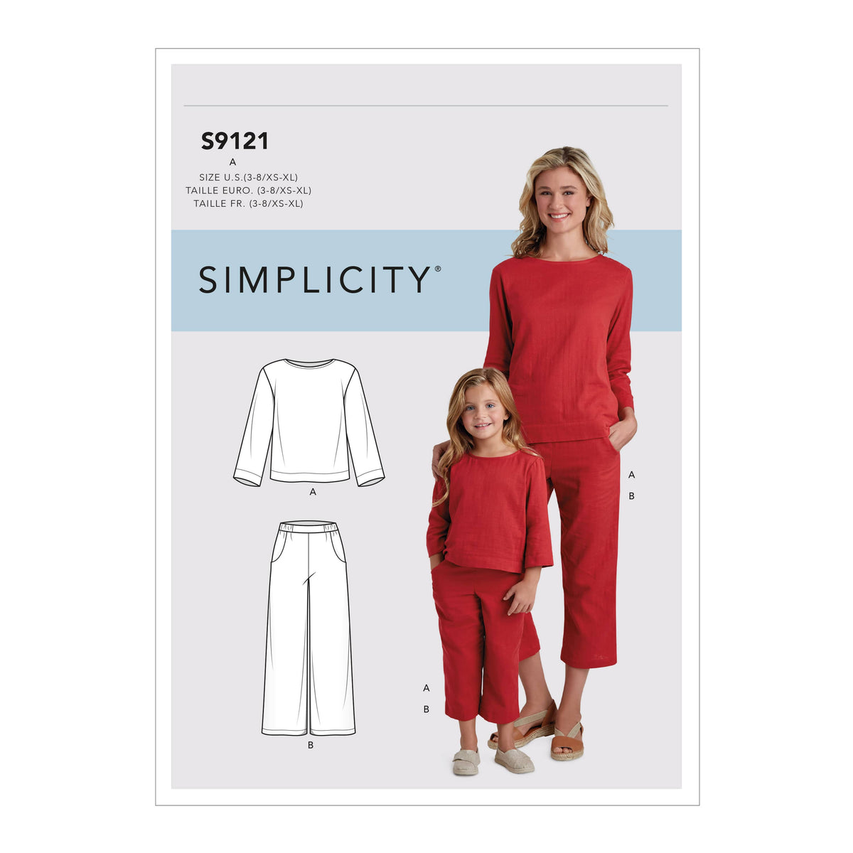 Simplicity Sewing Pattern S9121 Children's & Misses' Top & Pants