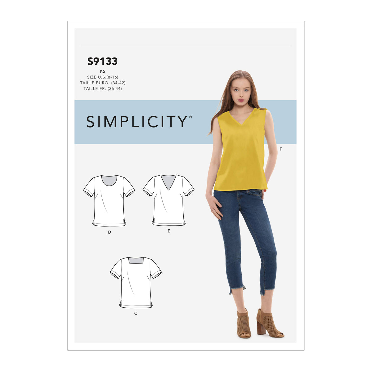 Simplicity Sewing Pattern S9133 Misses' Tops