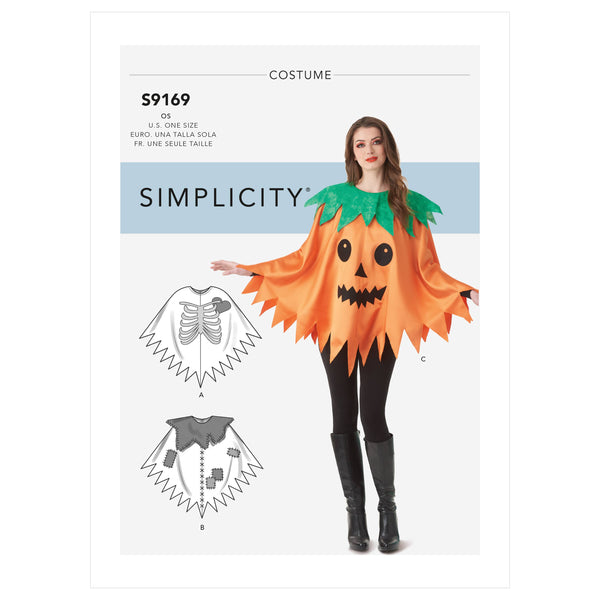Simplicity Sewing Pattern S9169 Misses' Character Poncho Costumes
