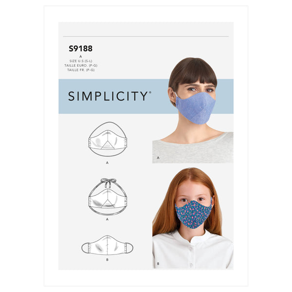 Simplicity Sewing Pattern S9188 Family Face Covers