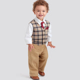 Simplicity Sewing Pattern S9194 Infants' Vest, Shirt, Shorts, Pants, Tie & Pocket Square