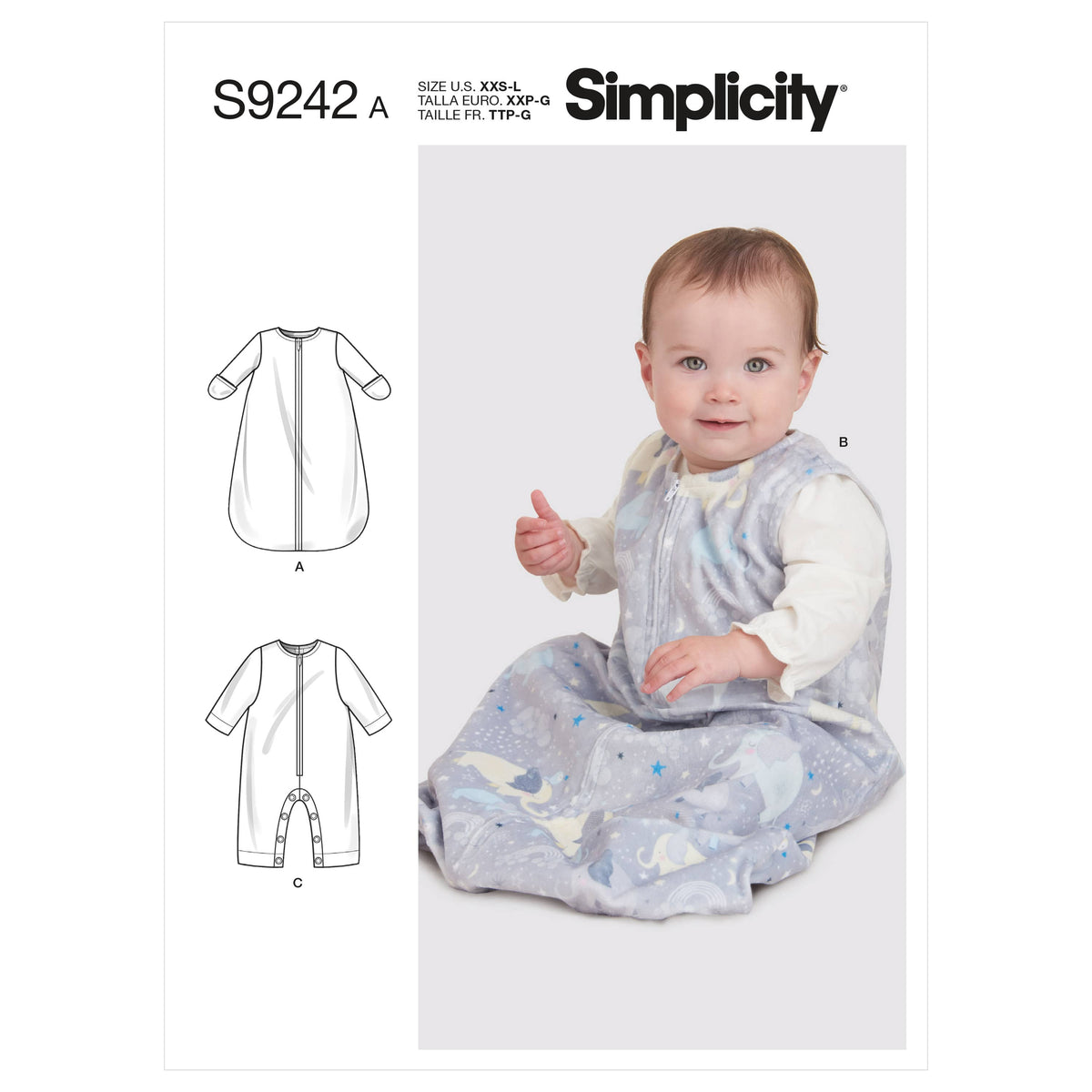 Simplicity Sewing Pattern S9242 Babies' Layette