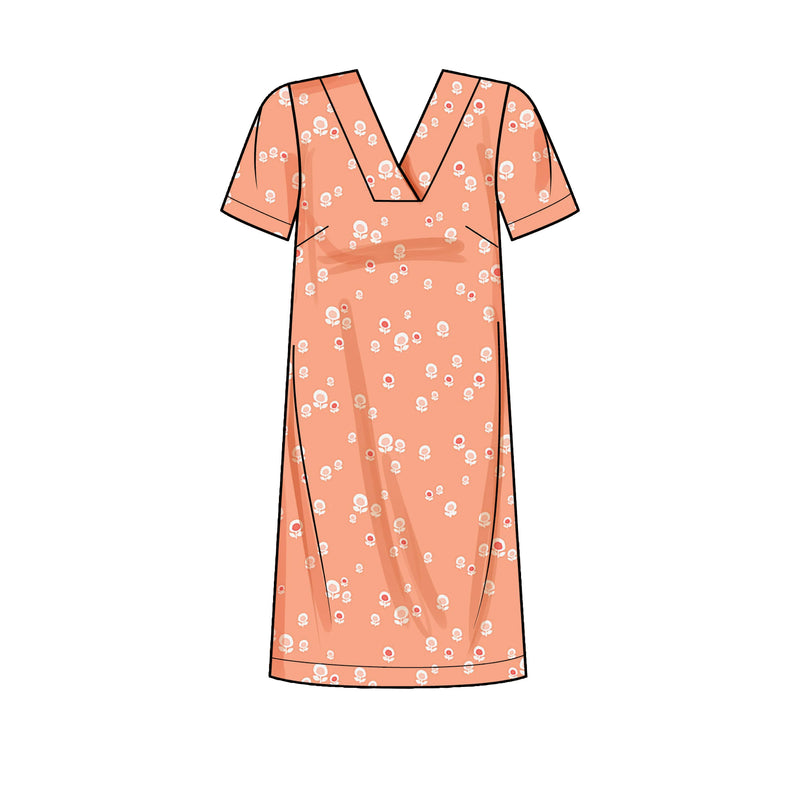 Simplicity Sewing Pattern S9262 Misses' V-neckline Shift Dresses