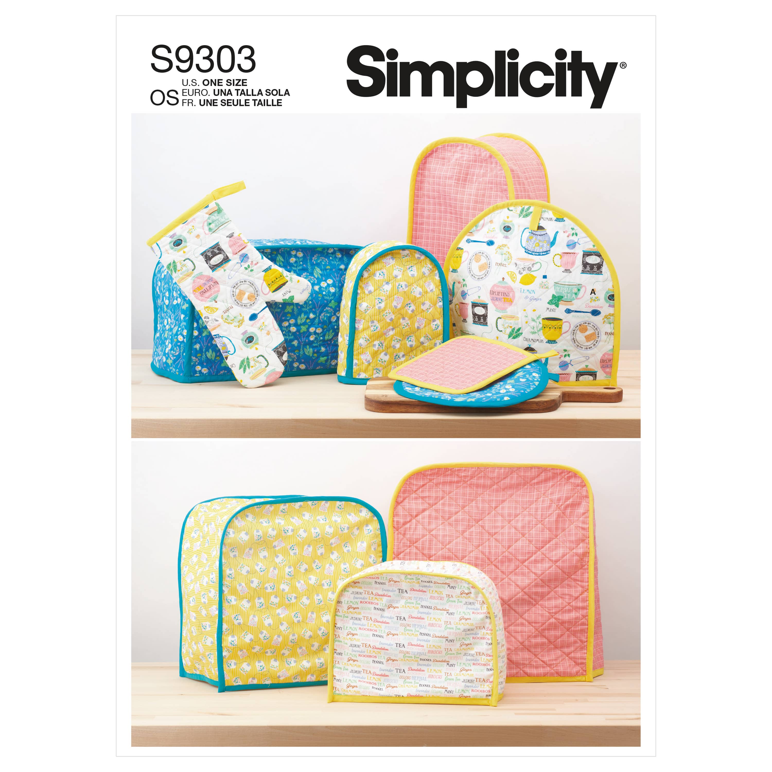 S9365, Simplicity Sewing Pattern Quilted Kitchen Accessories