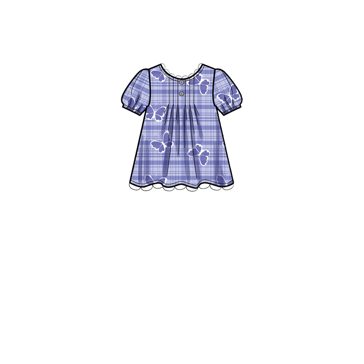 Simplicity Sewing Pattern S9321 Children's Tucked Tops, Dresses, Shorts and Pants