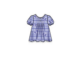 Simplicity Sewing Pattern S9321 Children's Tucked Tops, Dresses, Shorts and Pants