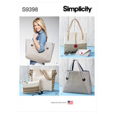 Simplicity Sewing Pattern S9398 Assorted Tote Bag, Purse and Clutch