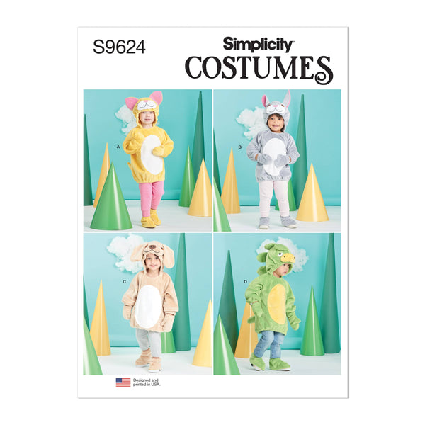 Simplicity Toddlers Animal Costumes Sewwing Pattern S9624