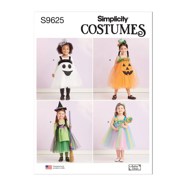 Simplicity Toddlers Tulle Costumes by Andrea Schewe Designs Sewwing Pattern S9625