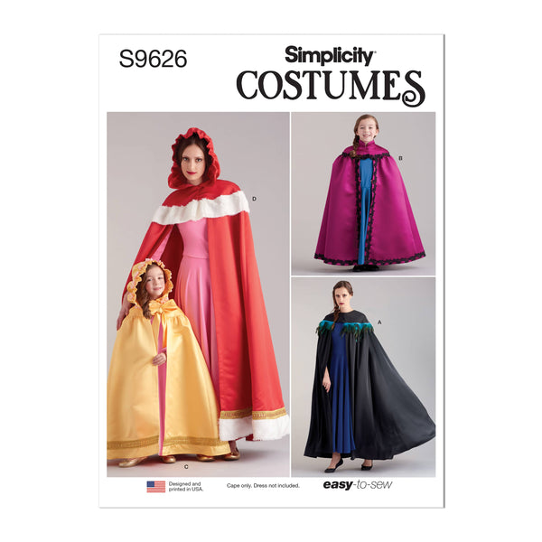Simplicity Childrens and Misses Costume Sewwing Pattern S9626