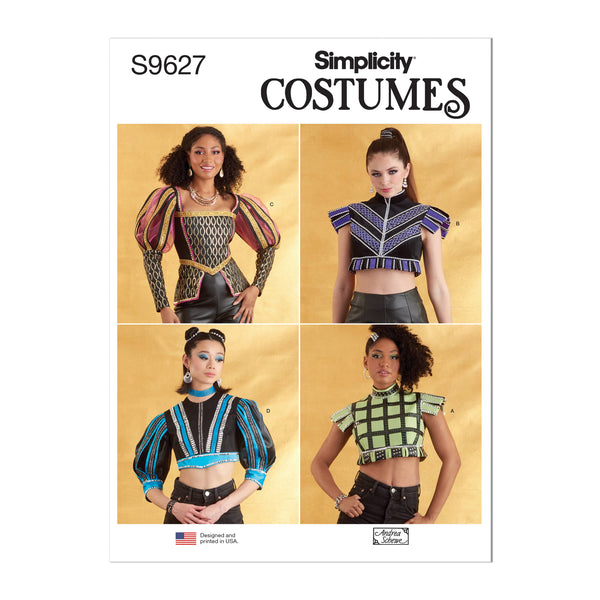 Simplicity Misses Costume Tops by Andrea Schewe Designs Sewwing Pattern S9627