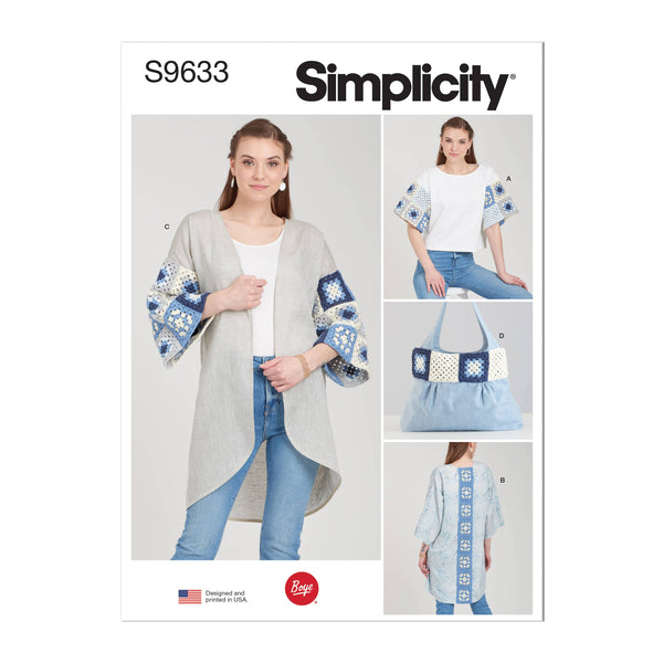 Simplicity Misses Crochet and Sew Top, Jacket and Bag Sewwing Pattern S9633