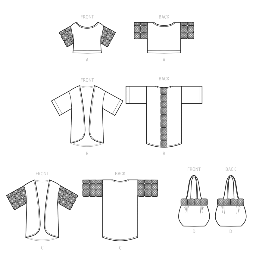 Simplicity Misses Crochet and Sew Top, Jacket and Bag Sewwing Pattern S9633