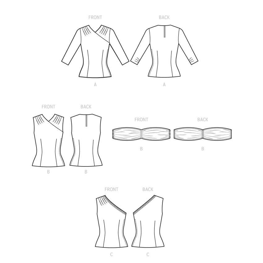 Simplicity Misses Vintage Blouses and Cummerbund Sewwing Pattern S9634