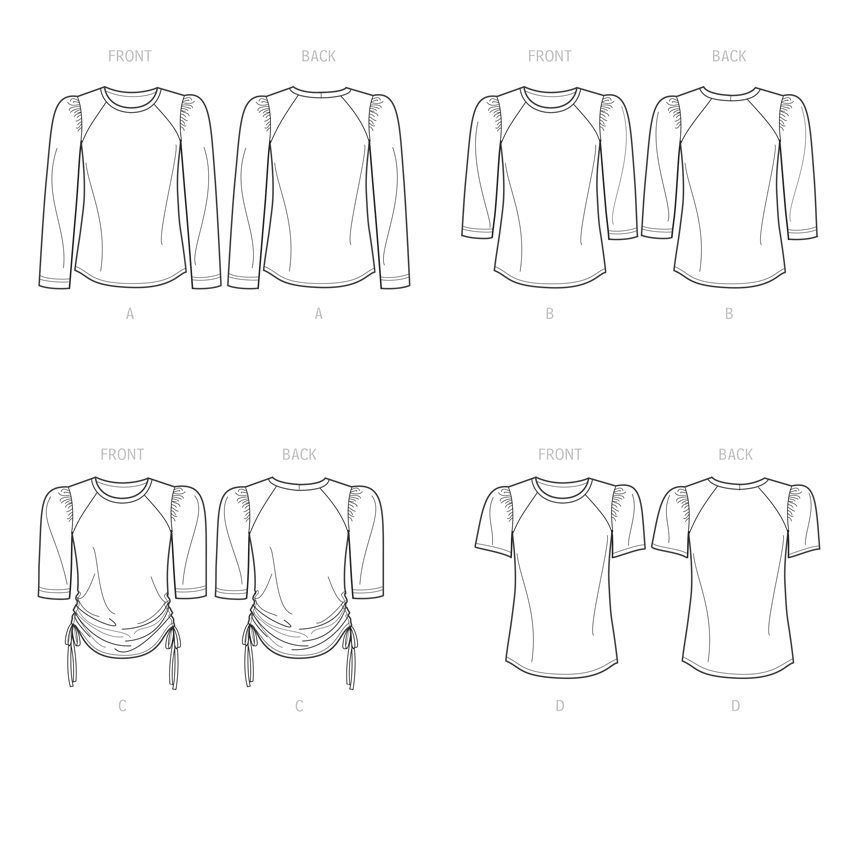Simplicity Misses Knit Tops Sewwing Pattern S9645