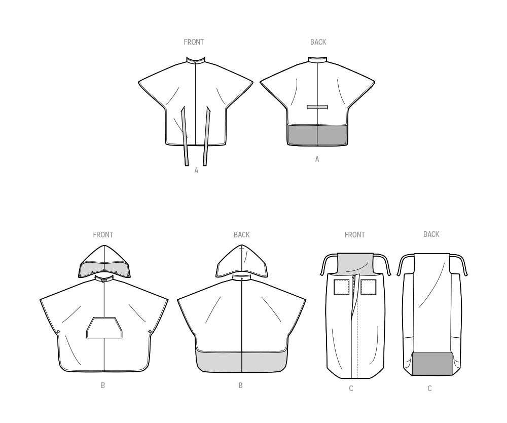 Simplicity Poncho with Detachable Hood and Wheelchair Blanket Sewing Pattern S9671A