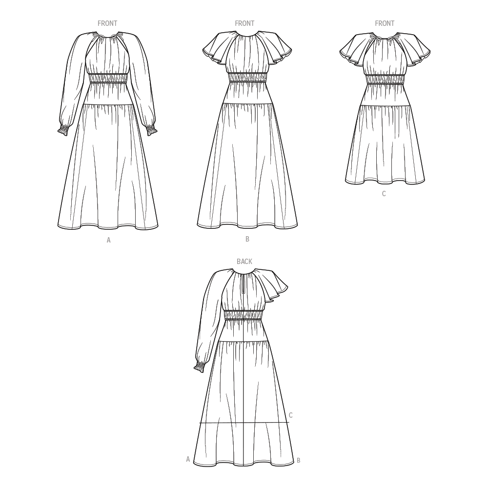 Simplicity Misses Dress with Sleeve and Length Variations Sewing Pattern S9678