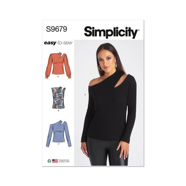 Simplicity Misses Knit Top with Sleeve Variations Sewing Pattern S9679