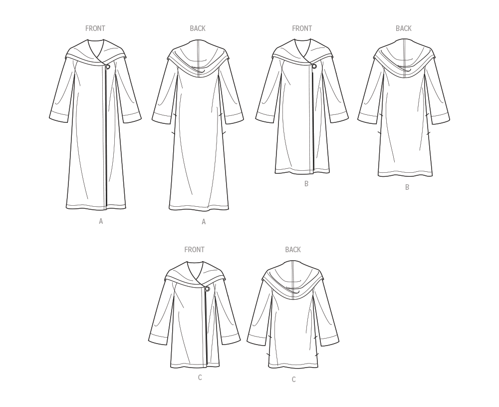 Simplicity Misses Hooded Coats and Jacket with Length Variations Sewing Pattern S9684