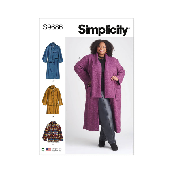 Simplicity Womens Coat and Jacket Sewing Pattern S9686