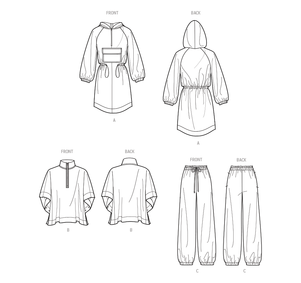 Simplicity Misses Jacket, Poncho and Pants by Mimi G Sewing Pattern S9687