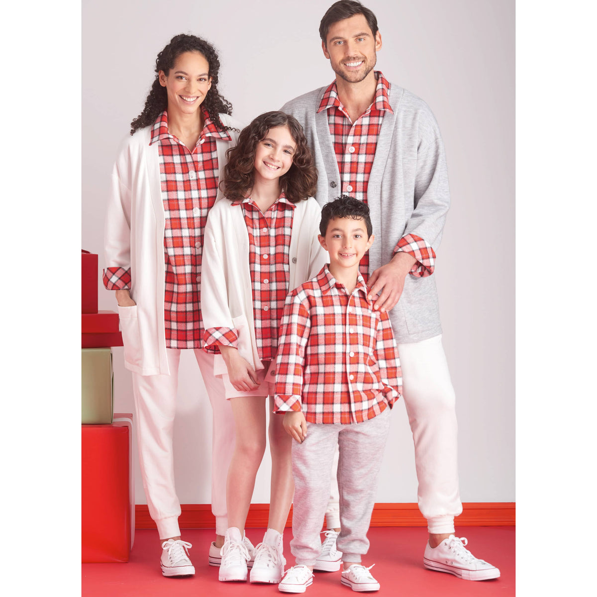 Simplicity Girls, Boys and Adults Lounge Shirt, Cardigan Sewing Pattern S9691