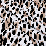 scuba crepe animal print women dress fabric- cheetah