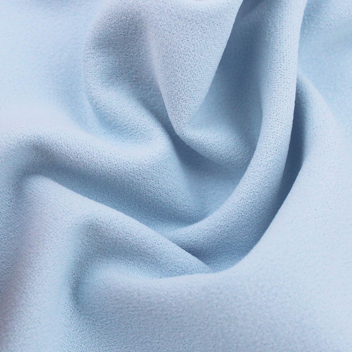 Medium weight stretch double jersey scuba crepe dress fabric Baby Blue