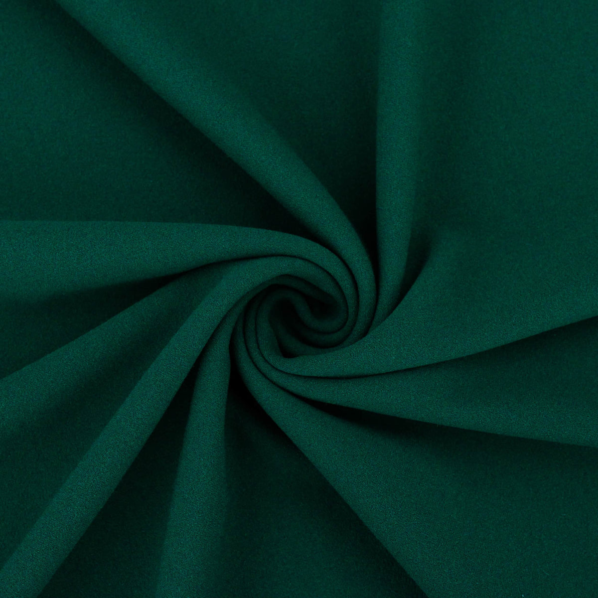 Medium weight stretch double jersey scuba crepe dress fabric Bottle Green