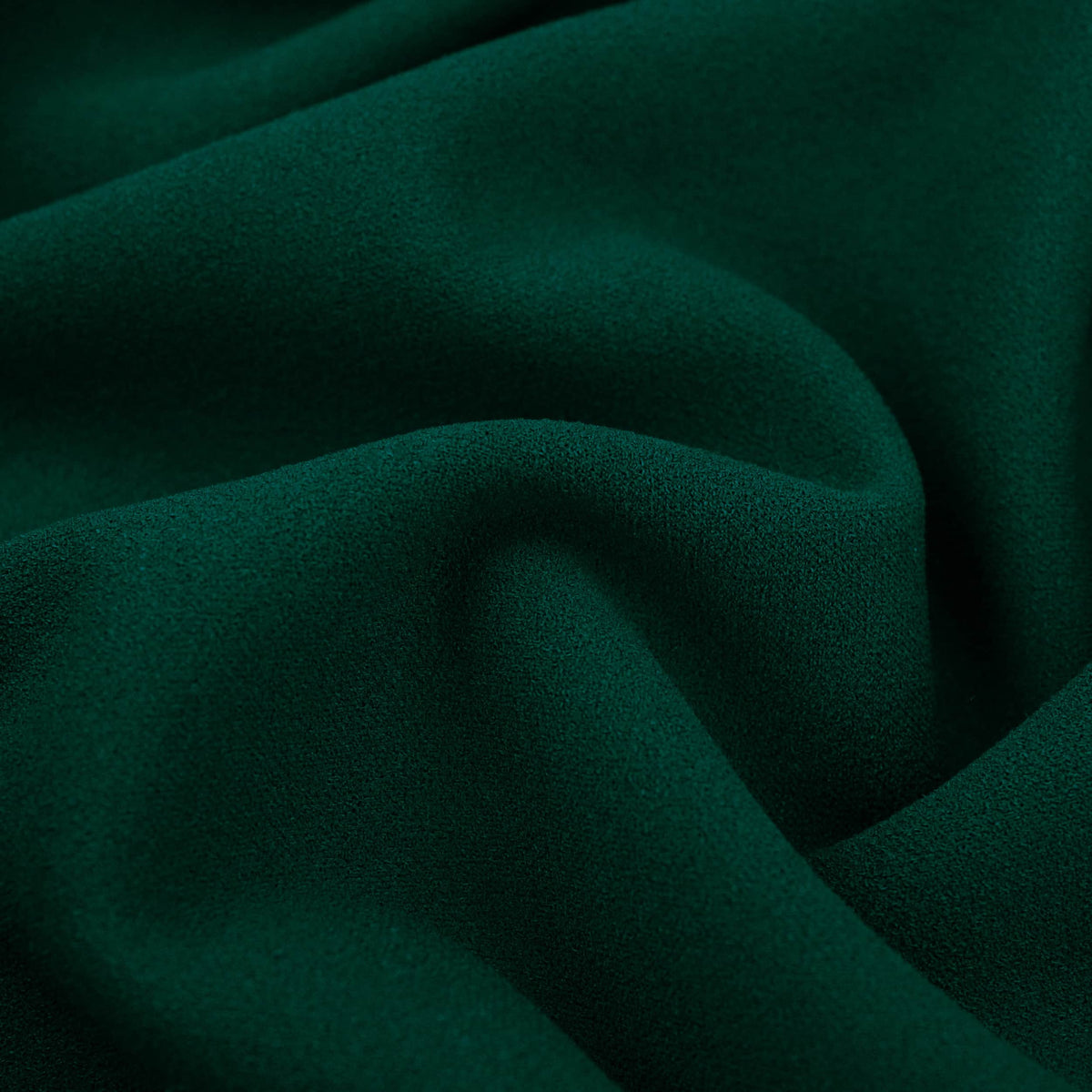 Medium weight stretch double jersey scuba crepe dress fabric Bottle Green