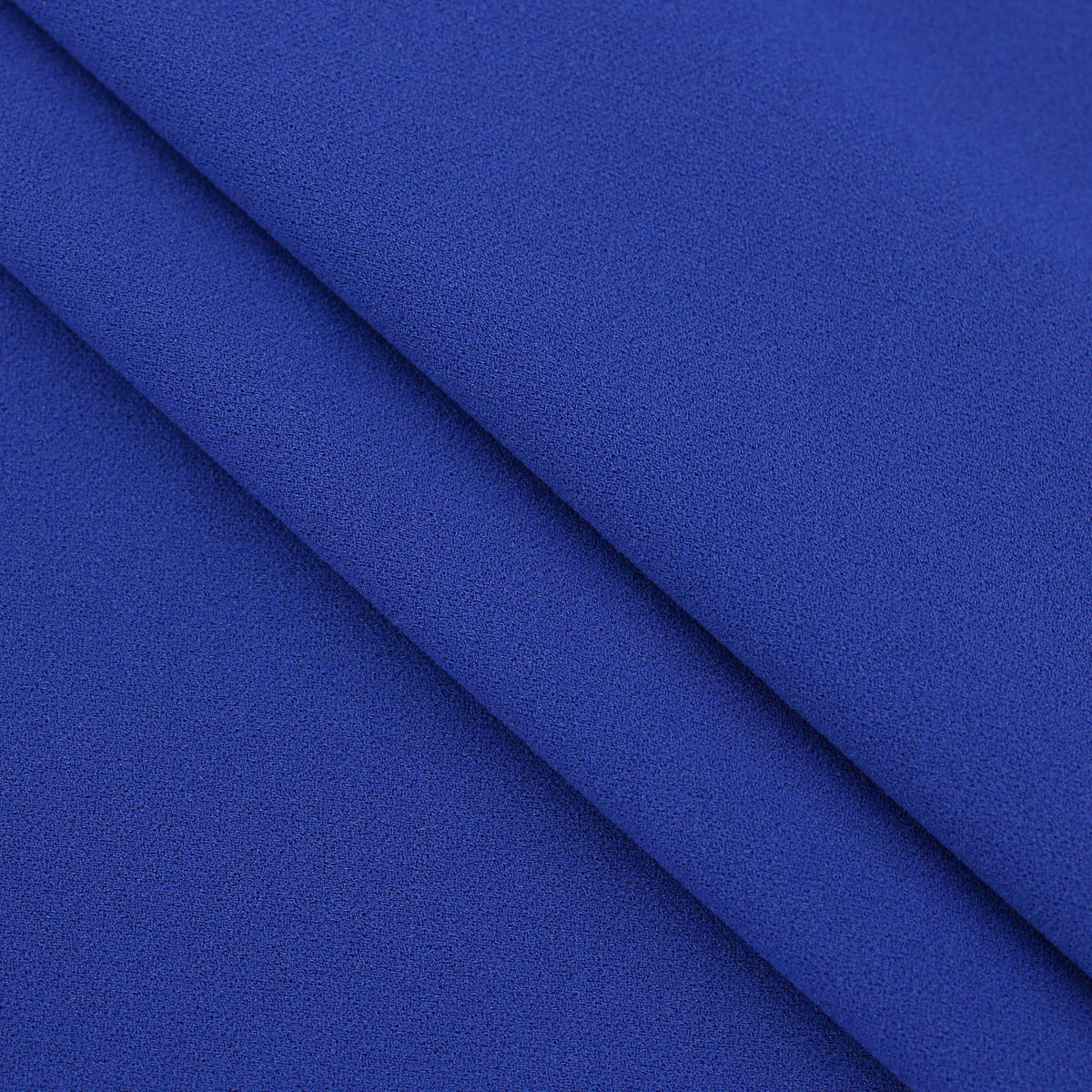 Medium weight stretch double jersey scuba crepe dress fabric Cobalt