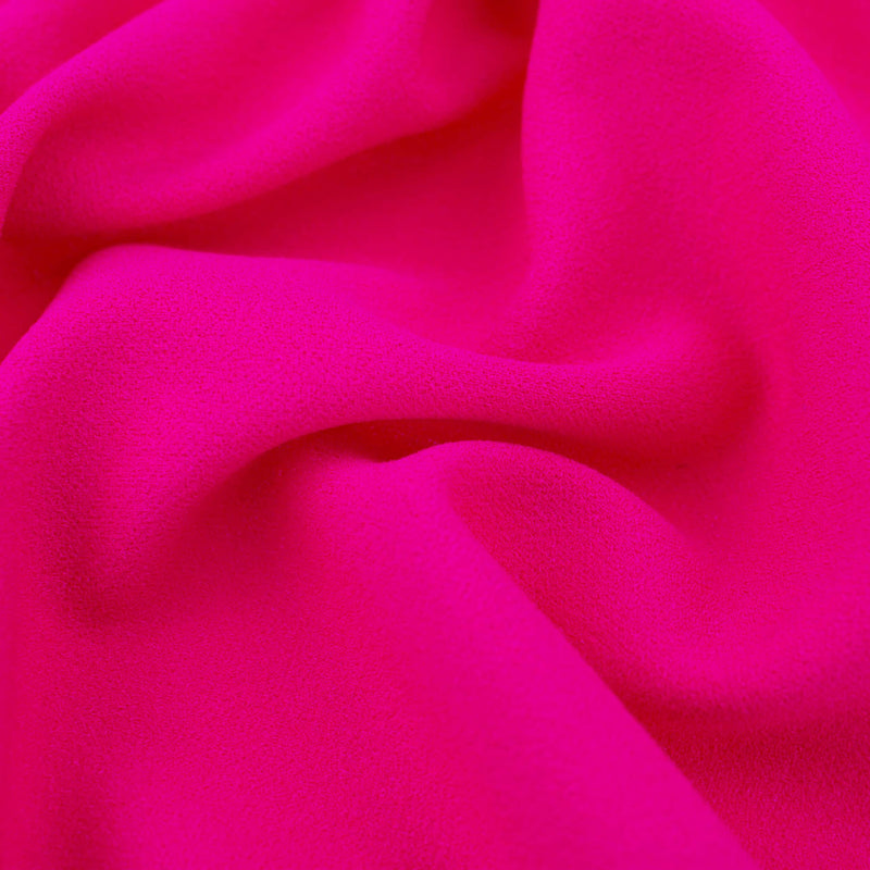 Medium weight stretch double jersey scuba crepe dress fabric Hot Pink