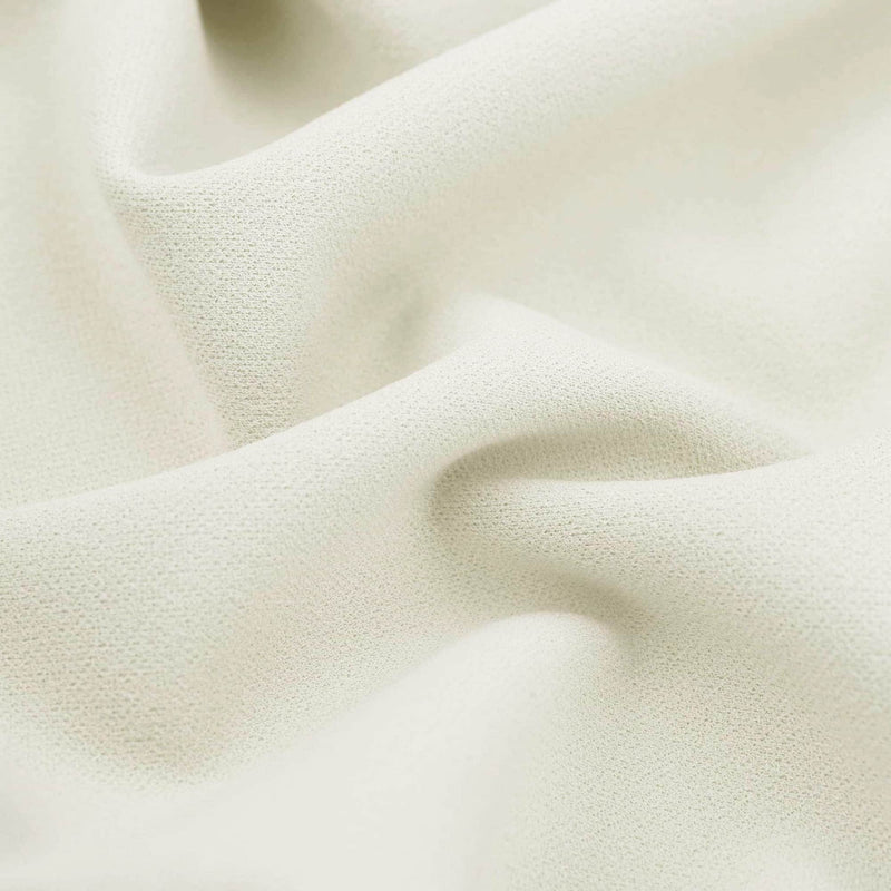 Medium weight stretch double jersey scuba crepe dress fabric Ivory