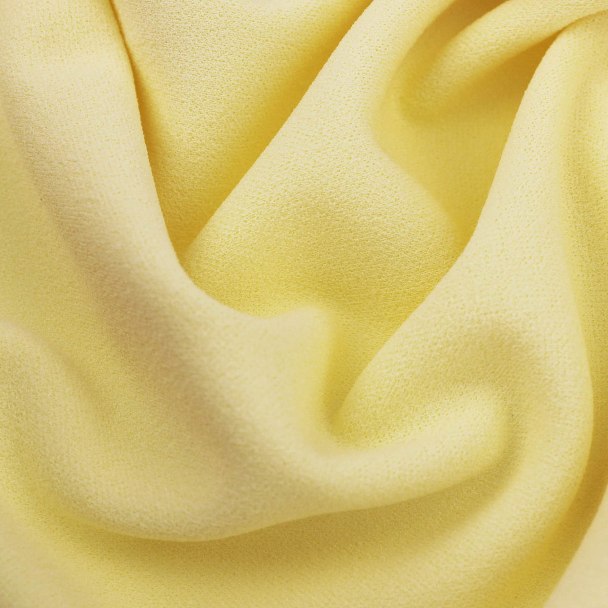 Medium weight stretch double jersey scuba crepe dress fabric Lemon