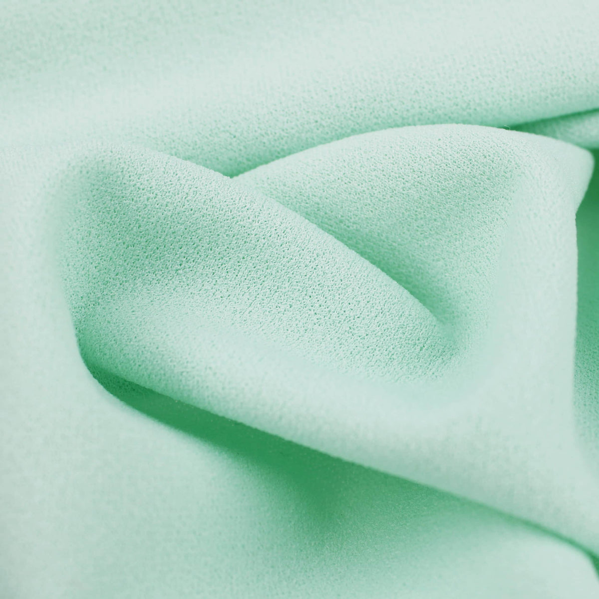 Medium weight stretch double jersey scuba crepe dress fabric Mint
