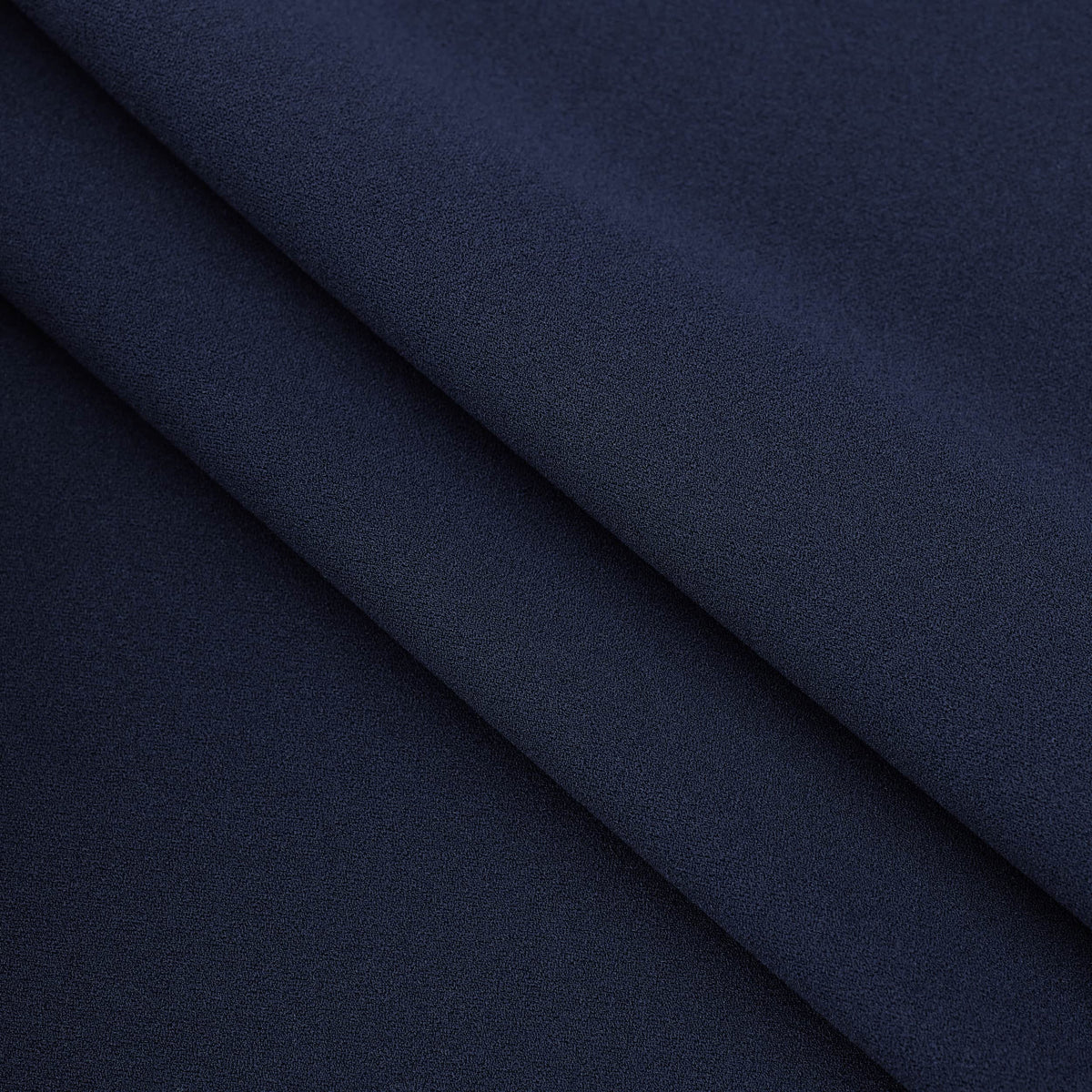Medium weight stretch double jersey scuba crepe dress fabric Navy