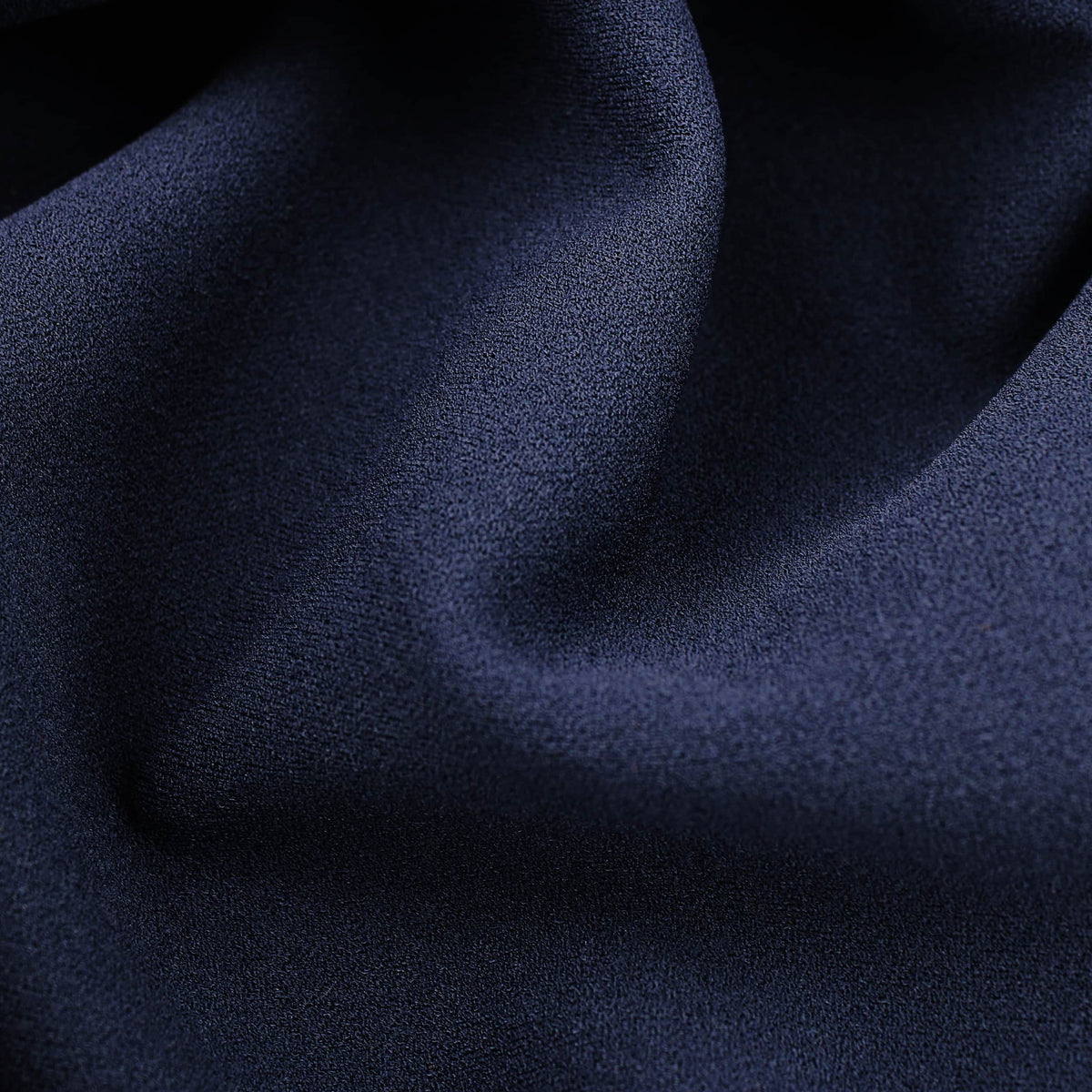 Medium weight stretch double jersey scuba crepe dress fabric Navy