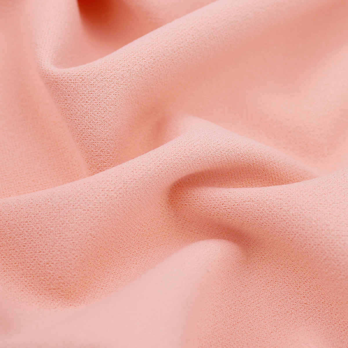 Medium weight stretch double jersey scuba crepe dress fabric Peach