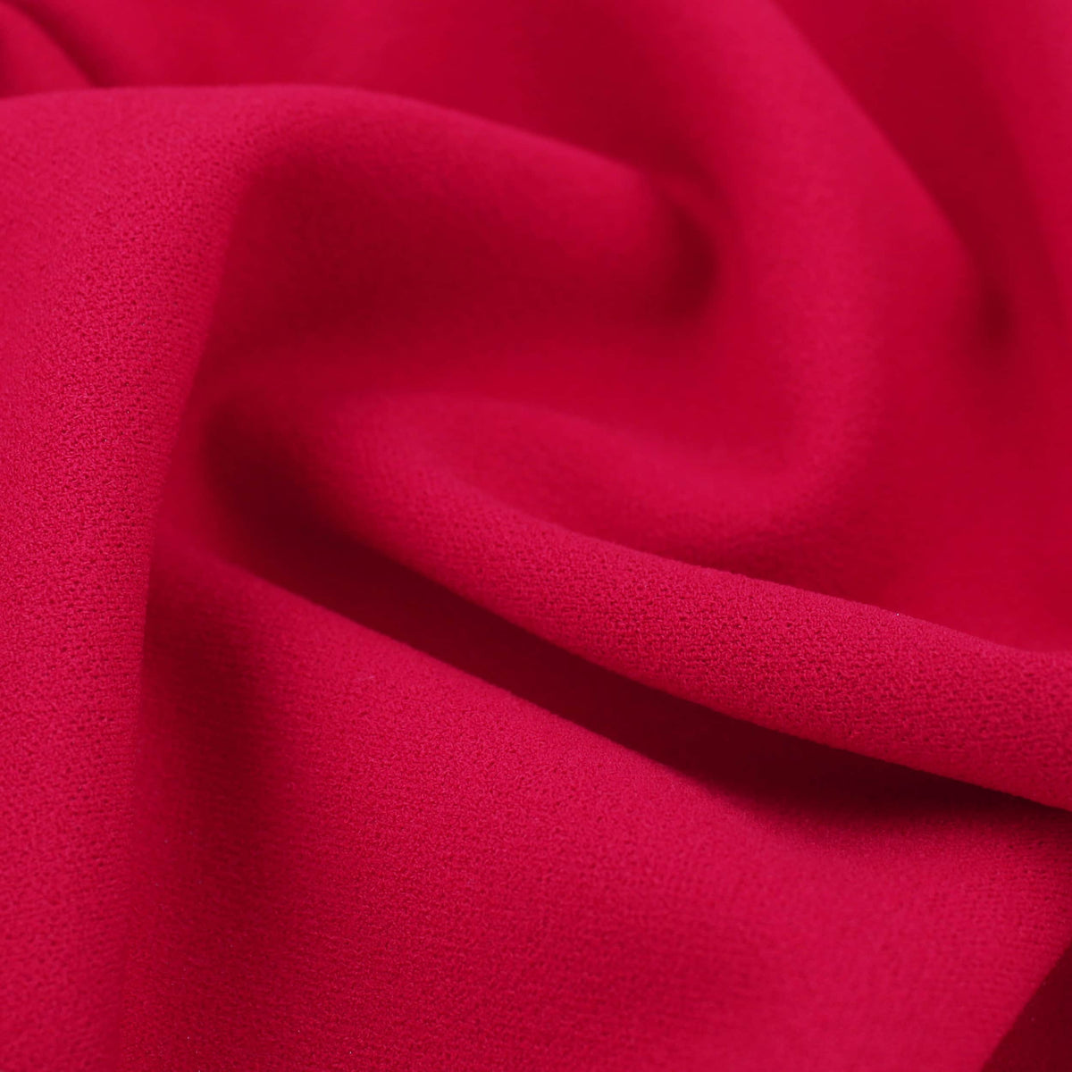Medium weight stretch double jersey scuba crepe dress fabric Red