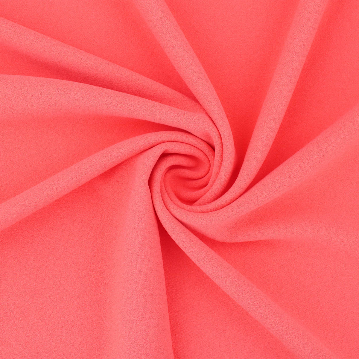 Medium weight stretch double jersey scuba crepe dress fabric Soft Coral